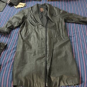 Black Long Leather Coat